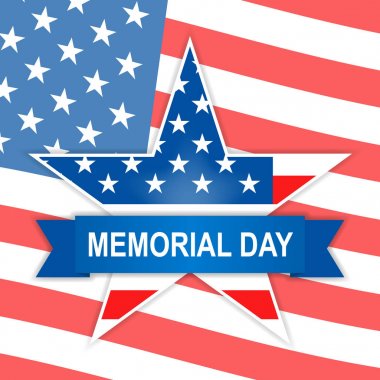 Anma Günü star ulusal bayrak renkleri ile. vektör çizim