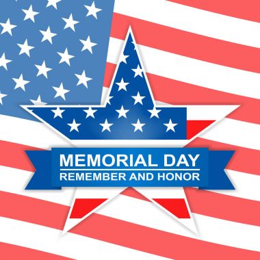 Anma Günü star ulusal bayrak renkleri ile. vektör çizim