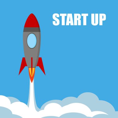 Start Up iş kavramı. Start Up vektör illüstrasyon kavramı. Start Up simgesi. vektör çizim