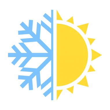 winter and summer icon. Vector illustration clipart