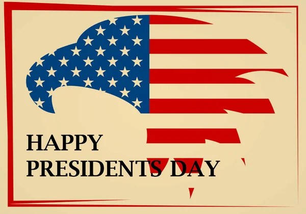 Емблема день президентів з Американський орел у червоною рамкою. Векторні ілюстрації — стоковий вектор
