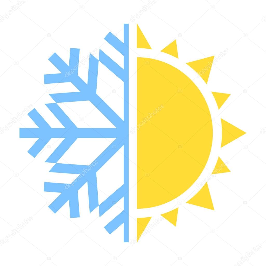 winter and summer icon. Vector illustration