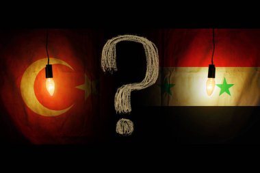 Türkiye ve Suriye bayrakları