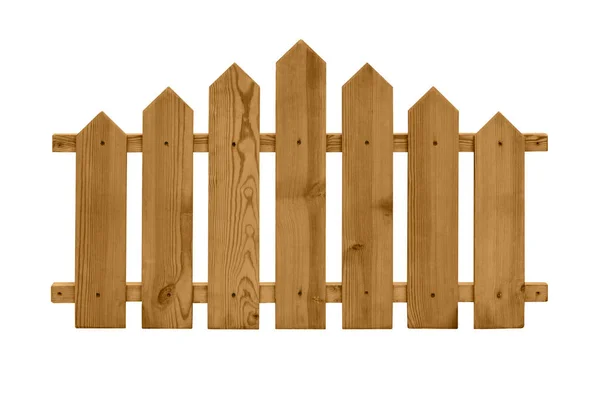 Trä staket på vit bakgrund — Stockfoto