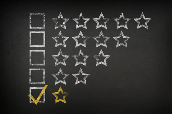 One Star Checklist Rating On Blackboard