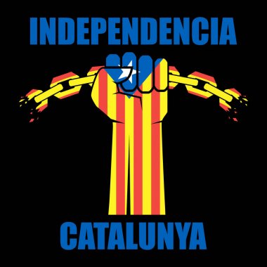 Catalonia bağımsızlık işareti. Vektör çizim