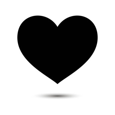 Aşk sembolü. Sevgililer günü işareti. Kalp simgesi. Vektör çizim