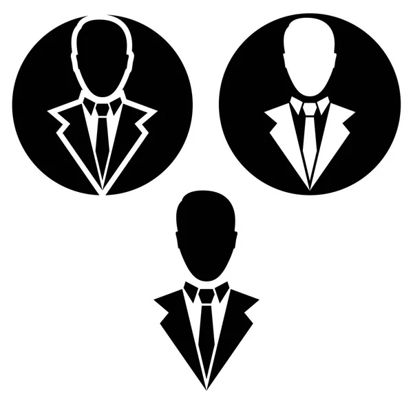 ビジネスマンのベクター アイコン。ビジネスマンのロゴ — ストックベクタ
