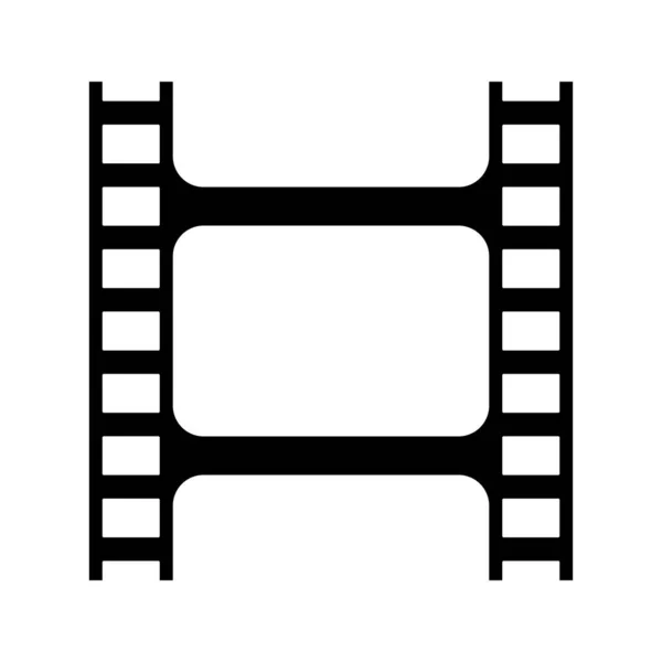 Ícone Tira Filme Ícone Tira Cinema Branco Símbolo Cinema Ilustração — Vetor de Stock