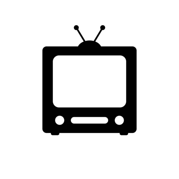 テレビのアイコン 白い隔離された背景にテレビの看板ベクトルイラスト ビデオチャンネルビジネスコンセプト ベクターイラスト — ストックベクタ