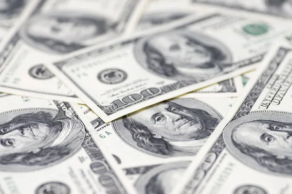 One Hundred Dollars Pile Background Background 100 Dollar Bills — Stock Photo, Image