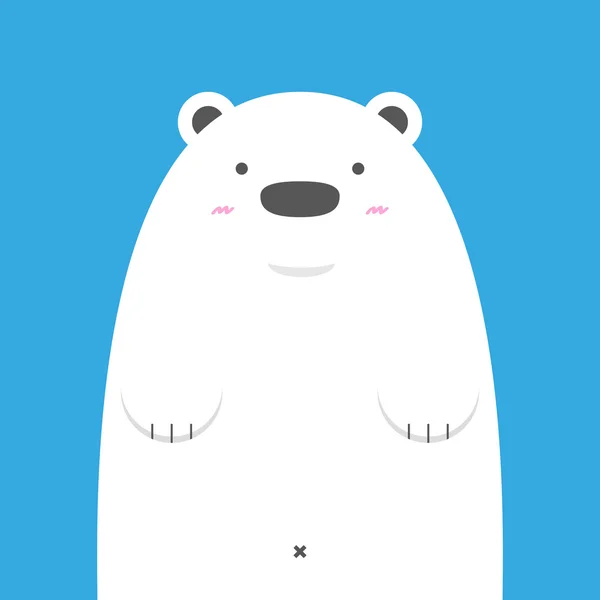 Niedlicher großer weißer Eisbär — Stockvektor
