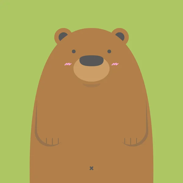 Urso marrom grande bonito — Vetor de Stock