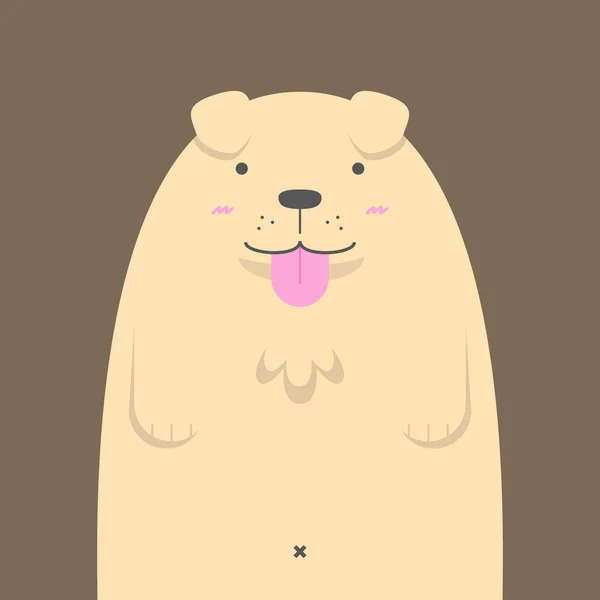 Mignon gros chien Golden Retriever — Image vectorielle