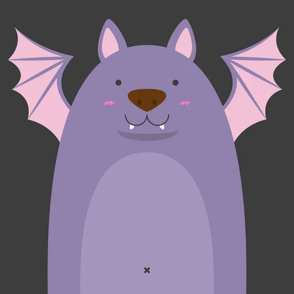 可爱的大胖蝙蝠 — 图库矢量图片
