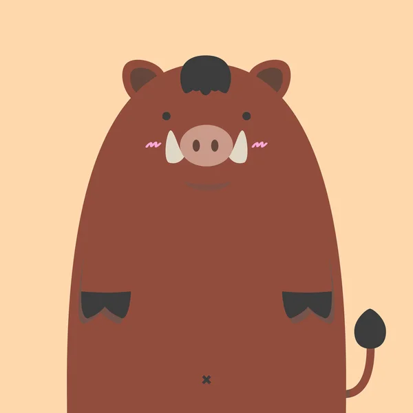 Porc sanglier gras mignon — Image vectorielle