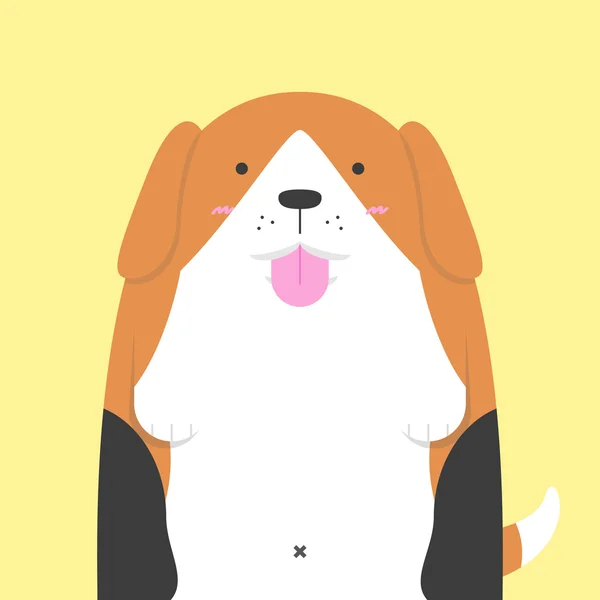 Mignon gros chien beagle — Image vectorielle