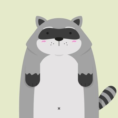 şirin büyük şişman Rakun