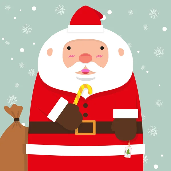 Schattig vet grote Santa Claus — Stockvector