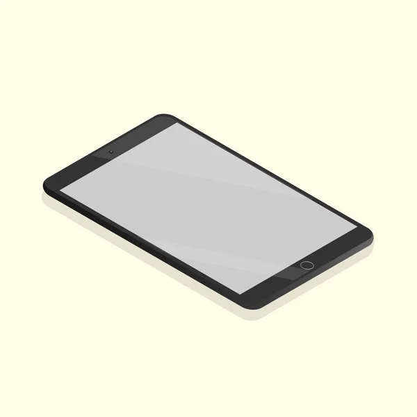 Black tablet isometric — Stock Vector