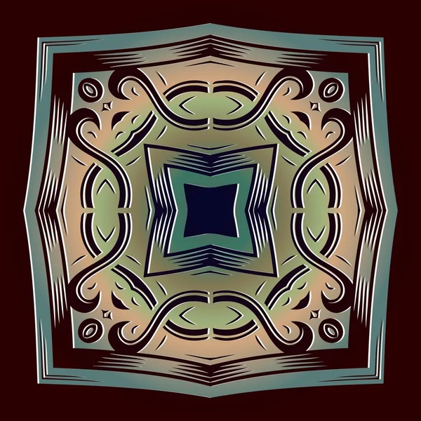 Mandala öst abstrakt design geometriska mönster — Stock vektor