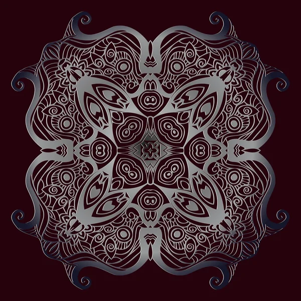 花曼荼羅パステル カラーの円形パターン。丸い飾り — ストックベクタ