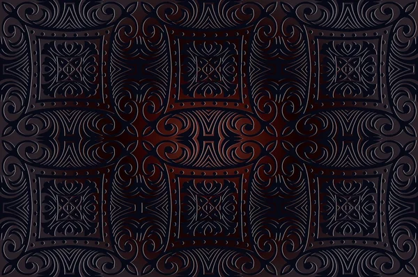 retro soyut simetrik desen kabartmalı art deco ışık bronz