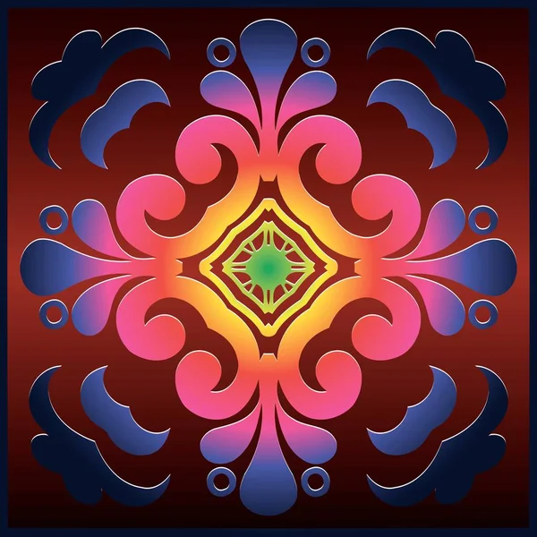 Decoratieve mandala ornament abstracte florale decoratie, vectorillustratie — Stockvector