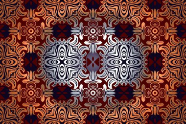 soyut retro vintage sorunsuz süsleme kahverengi tonlarında