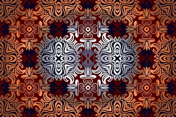 soyut retro vintage sorunsuz süsleme kahverengi tonlarında