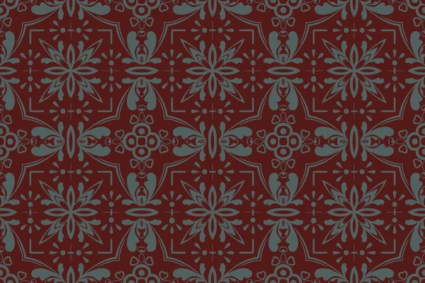 Em uma textura de fundo abstrata Padrão simétrico retro elementos de design figuras gometricheskih cor cinza para vermelho — Vetor de Stock