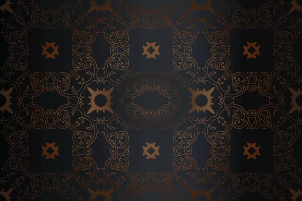 Abstrato fundo textura tracery vintage retro padrão em tons de bronze — Vetor de Stock