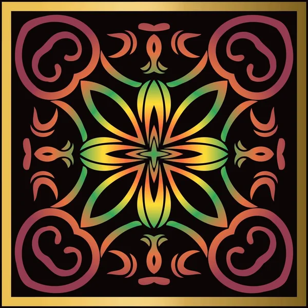 Coloré ethnique motif fond abstrait élément décoratif — Image vectorielle