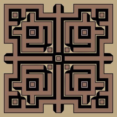 hafif bir arka plan üzerinde soyut desen 3d labirent kare şeklindeki Üstten Görünüm