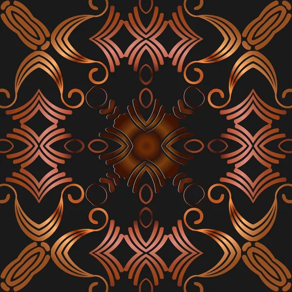 Vector elemento abstracto ornamental. ornamento circular para decoración.decorativo oriental patrón simétrico líneas tejidas para el diseño — Archivo Imágenes Vectoriales