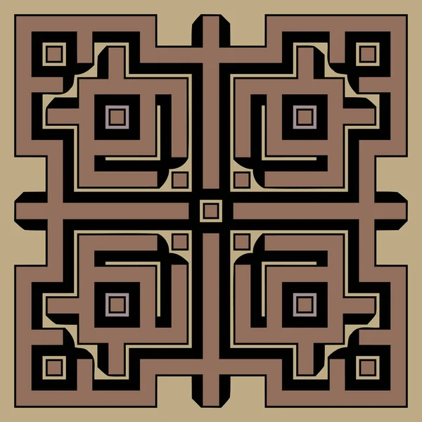 Abstrato padrão 3d labirinto quadrado em forma de vista superior em um fundo claro — Vetor de Stock