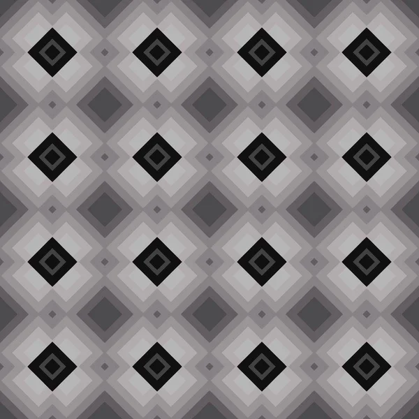 Abstracte achtergrond symmetrische structuurpatroon van elementen van geometrische vormen, lijnen die een vierkante vorm in zwart, grijs Toon — Stockvector