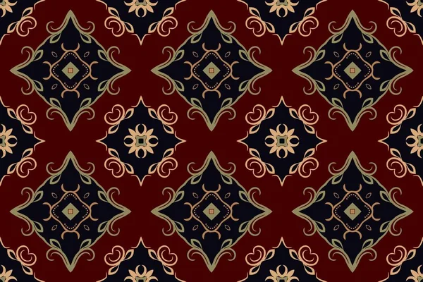 Abstrakter Hintergrund eines symmetrischen mittelalterlichen viktorianischen Musters in einem zarten, kunstvollen Element geometrischer Formen — Stockvektor