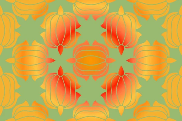 På ett abstrakt bakgrund textur blommönster av geometriska element ljusa gula färger — Stock vektor