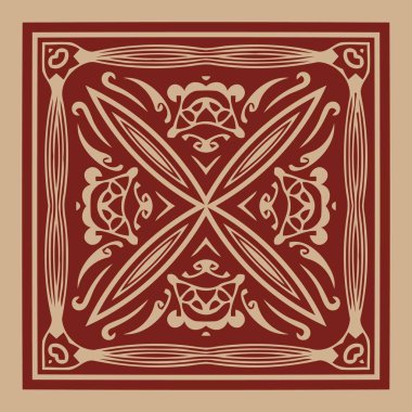 Antika rokoko stili dekoratif desenli retro süsleme işlemeli vektör vintage sınır çerçevesi