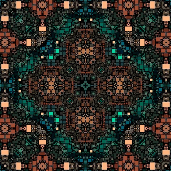 Абстрактный векторный фон блочной цветной мозаики из элементов геометрической прямоугольной формы — стоковый вектор