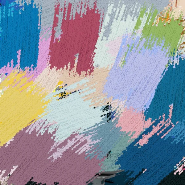 Fondo abstracto. Fractal psicodélico, textura de pinceladas de pintura coloreada de líneas borrosas y manchas de diferentes formas y tamaños — Foto de Stock