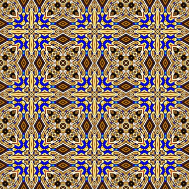 Sorunsuz raster desen oryantal tarzda psychedelic mozaik desen duvar kağıdı, arka planlar, halılar, halı için dekor için