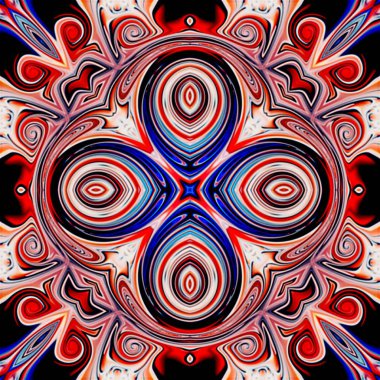 Sorunsuz raster desen oryantal tarzda psychedelic mozaik desen duvar kağıdı, arka planlar, halılar, halı için dekor için