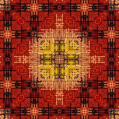 Sorunsuz raster desen oryantal tarzda psychedelic mozaik desen duvar kağıdı, arka planlar, halılar, halı için dekor için