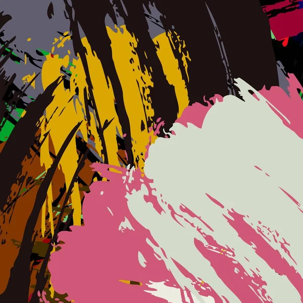 Textura grunge de color abstracto de pinceladas caóticas para el diseño de fondo de pantalla, póster, ilustración . — Archivo Imágenes Vectoriales