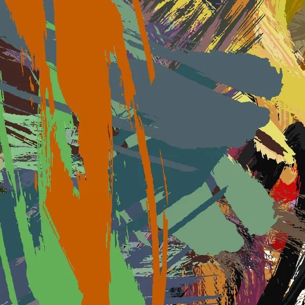 Textura grunge de color abstracto de pinceladas caóticas para el diseño de fondo de pantalla, póster, ilustración . — Archivo Imágenes Vectoriales