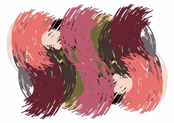 Abstract gekleurde grunge textuur van chaotische penseelstreken voor het ontwerp van behang, poster, illustratie — Stockvector