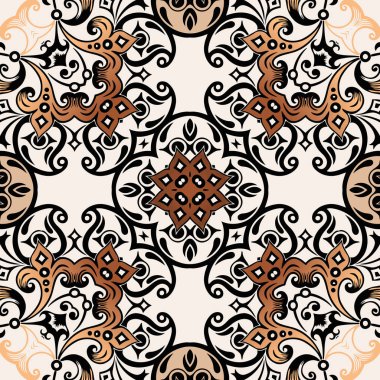 Vektör vintage antik rokoko tarzı dekoratif tasarım retro süsleme desenli oyma