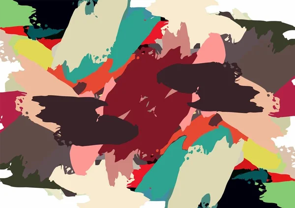 Absztrakt színes grunge textúra kaotikus ecsetvonások tervezéséhez tapéta, poszter, illusztráció — Stock Vector
